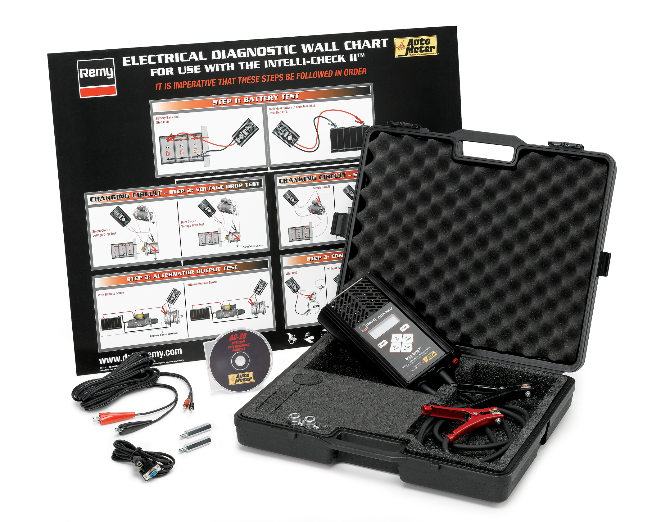 AutoMeter 200DTK;Tester/Computer Adapter Kit Containing BCT-200J, A24J, AC-27, AC-32, AC-65, AC10